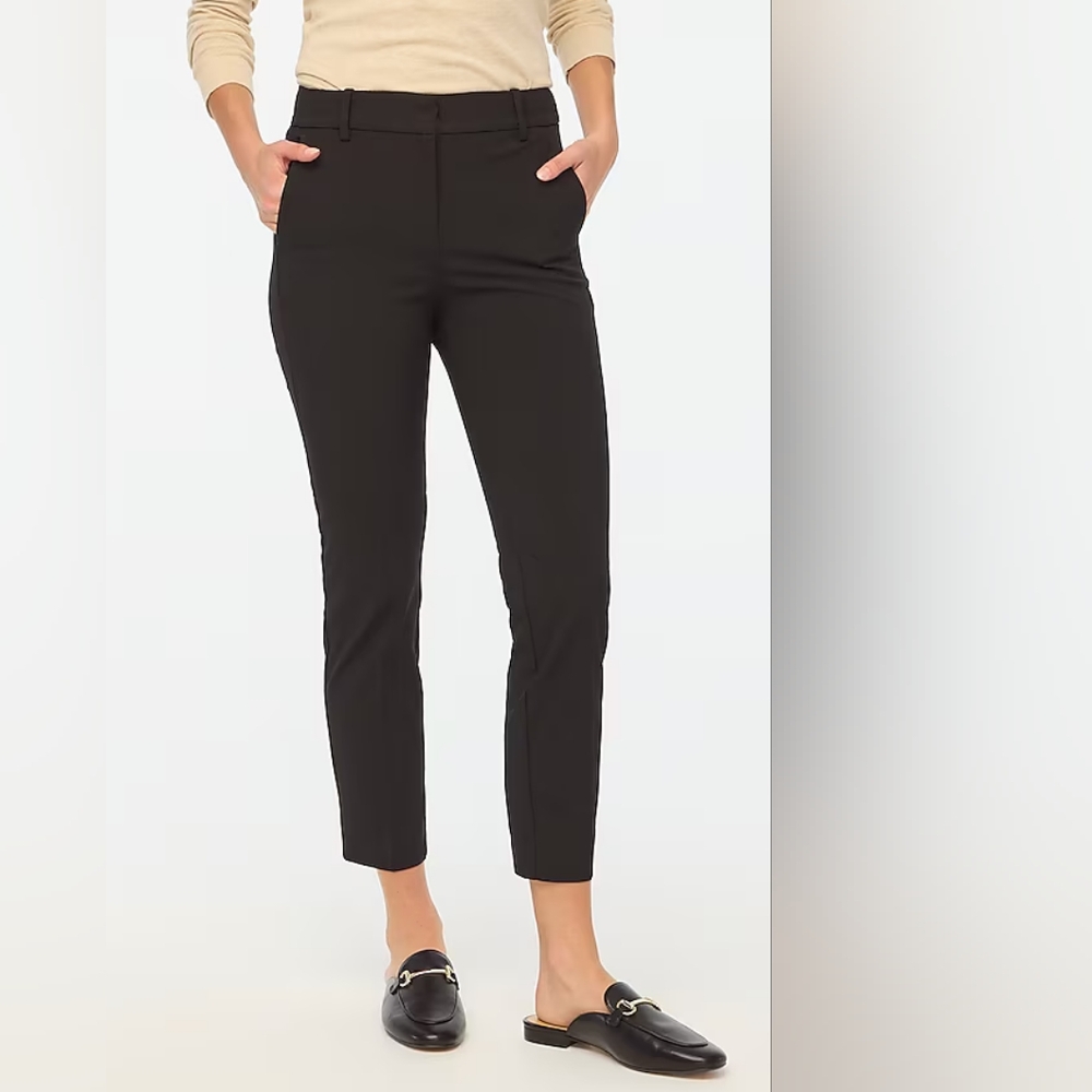 J.Crew Factory Slim cropped Ruby Pant Stretch ,Black Size 22.